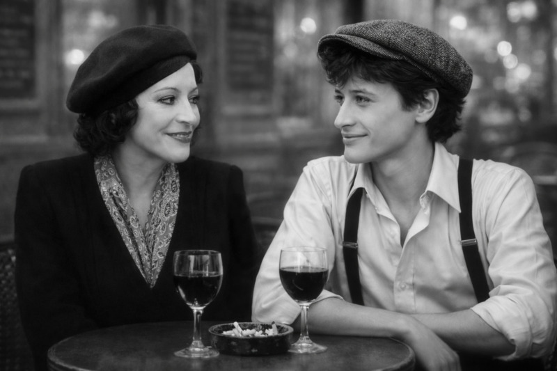 Brindille et... Damia, vers 1935 à Paris.